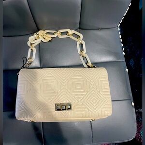 Zara cream High Quality faux SOFT leather purse.